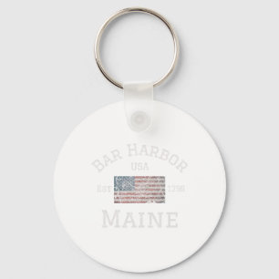 Llavero R Puerto Maine Estados Unidos Bandera Americana Es