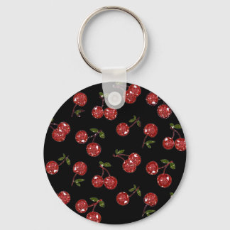 Llavero RAB Rockabilly Very Cherry Cherries On Black
