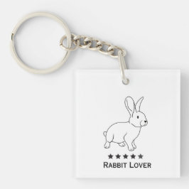 Llavero Rabbit Lover, diseño simple