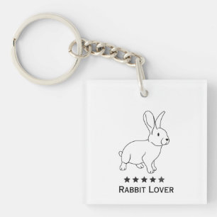 Llavero Rabbit Lover, diseño simple