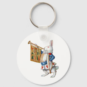 LLAVERO RABBITA BLANCA DE ALICES EN WONDERLAND