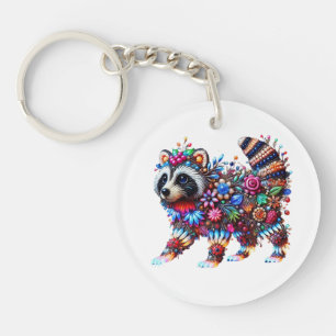 Llavero Raccona con brillo encantado