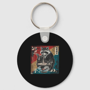 Llavero Raccoon Comer Ramen Fideos Japoneses Racoon Gracio