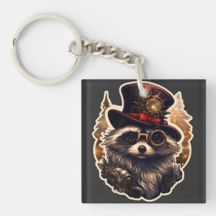 Llavero Raccoon de los Navidades Steampunk