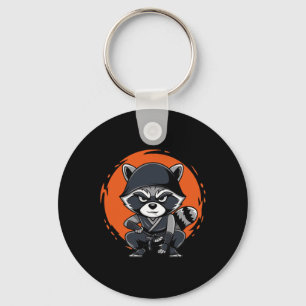 Llavero Raccoon Funny Karate Design Costume Animales
