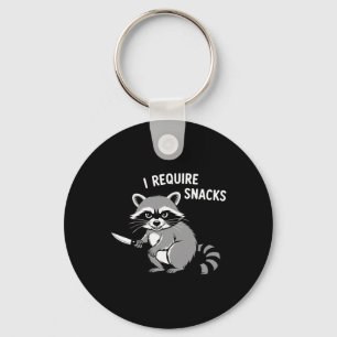 Llavero Raccoon gracioso Reto Snacks Halloween Humor 1
