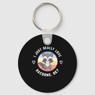 Llavero Raccoon Lover Me Encanta Realmente Raccoon