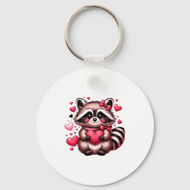 Llavero Raccoon Valentine Hearts  (Anverso)