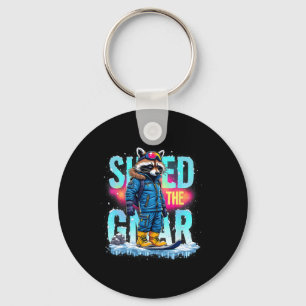 Llavero Raccoon Winter Sports Sports Skred Shred Gnar Snow