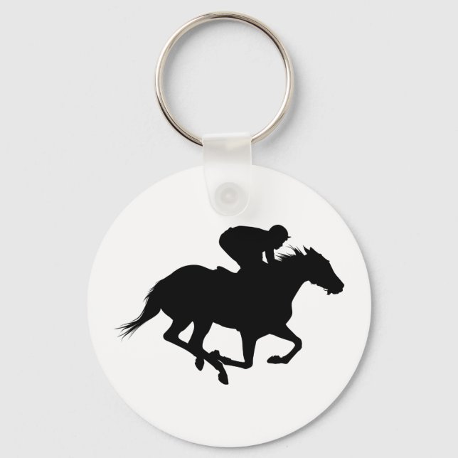 Llavero Race Horse Silhouette (Anverso)