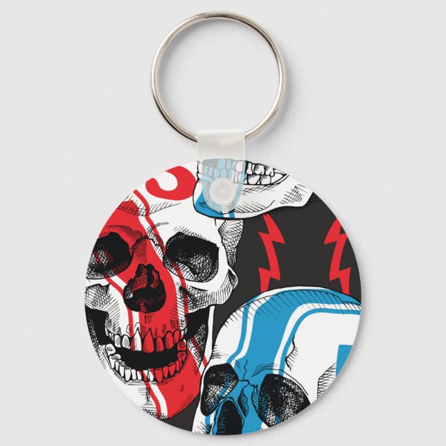 Llavero Racer Skull: Rebelión sin foco. (Anverso)