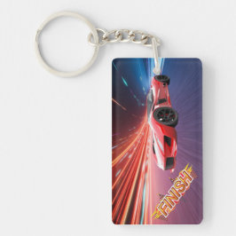 Llavero Racing Car Keychain with a Luxury Red Sports Car 