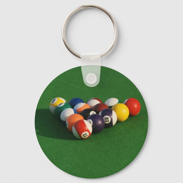 Llavero Racked Pool Balls Keychain (Anverso)