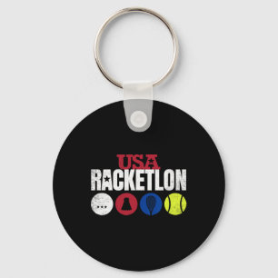 Llavero Racketlon - Tenis de mesa Badminton Tenn
