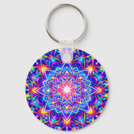 Llavero Radiant Kaleidoscope Mandala –Color Harmony Charm