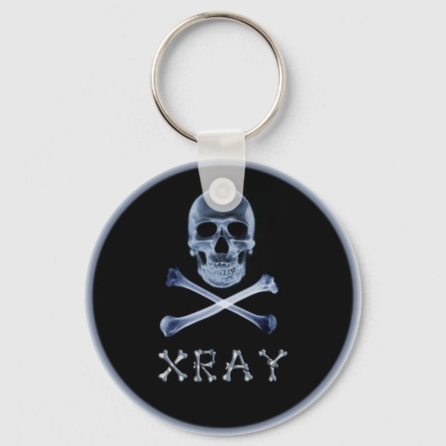 Llavero RADIOLOGÍA DE LA bandera de XRAY PIRATE JOLLY ROGE (Anverso)