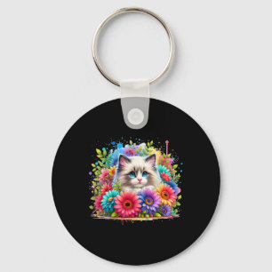 Llavero Ragdoll Cat Mom Mother39s Day Watercolor Colorful