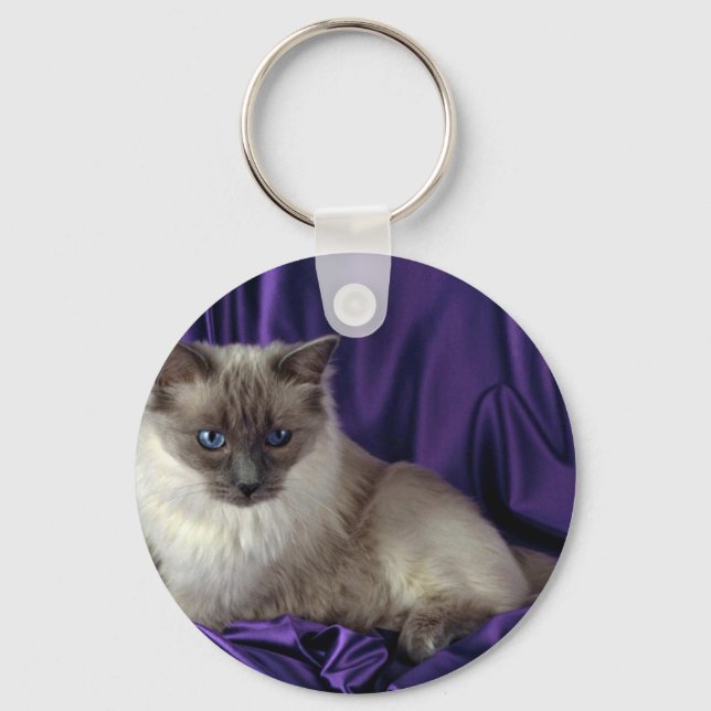 Llavero Ragdoll, punto azul (Anverso)