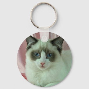 Llavero Ragdoll, sello de dos colores