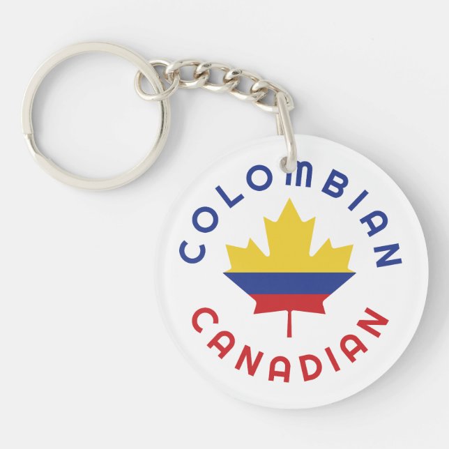 Llavero Raíces canadienses colombianas (Frente)
