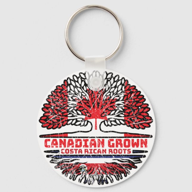 Llavero Raíces de árboles canadienses en Costa Rica (Anverso)