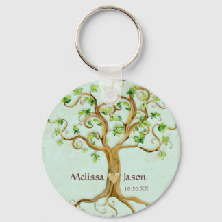 Llavero Raíces De Árboles De Swirl Nombres Personalizados 