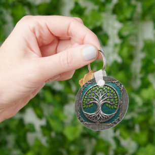 Llavero Raíces de Plata de la Eternidad – Árbol de la Vida