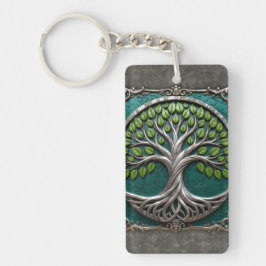 Llavero Raíces de plata de la eternidad – Árbol de la Vida