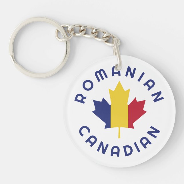 Llavero Raíces de Rumania en Canadá (Frente)