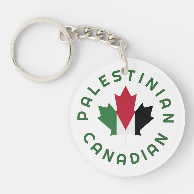 Llavero Raíces palestinas de Canadá (Frente)