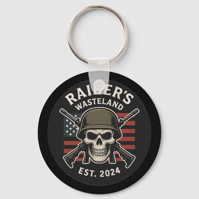 Llavero Raider’s Wasteland Logo Best Server Keychain (Anverso)