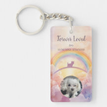 Rainbow Bridge Pet Memorial Keychain – Small Dog