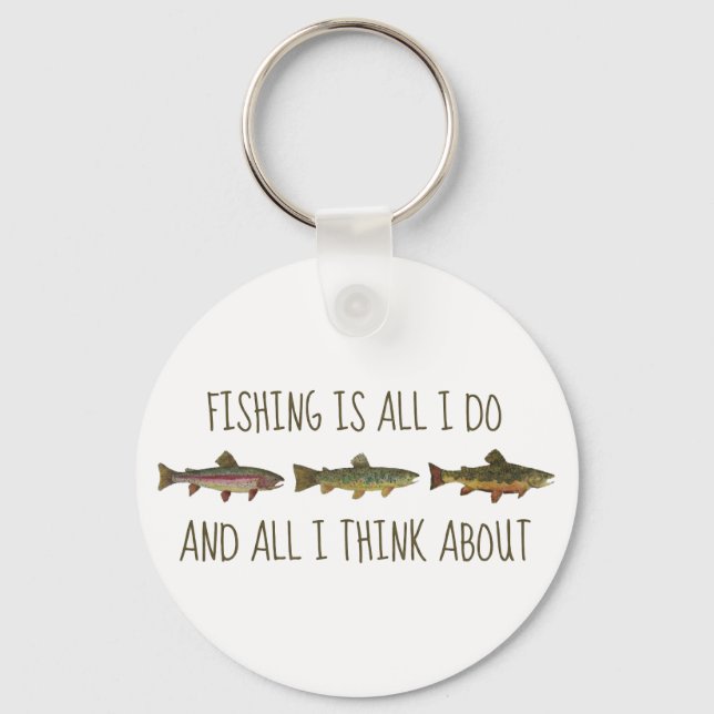 Llavero Rainbow Brown Brook Trout Fishing Quote (Anverso)