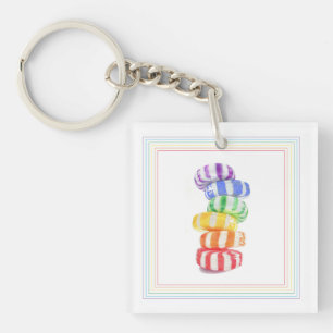 Llavero RAINBOW CANDY Square Acrylic Keychain