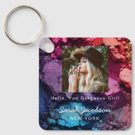 Llavero Rainbow Colorful Eyeshadow Cosmetologist Keychain