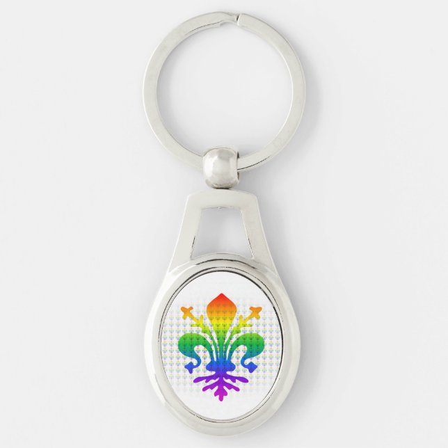 Llavero Rainbow Fleur-de-lis (Anverso)