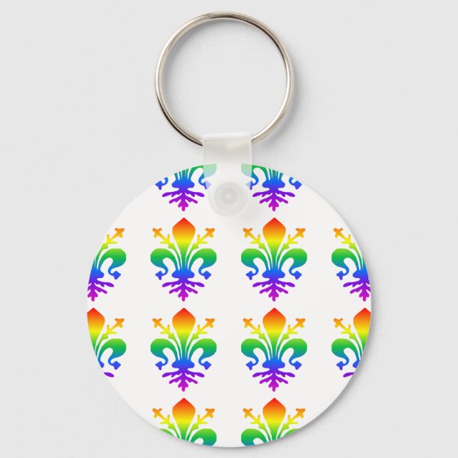 Llavero Rainbow Fleur-de-lis (Anverso)