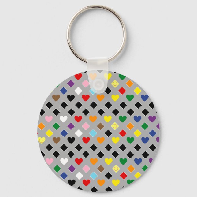 Llavero Rainbow Hearts (Anverso)