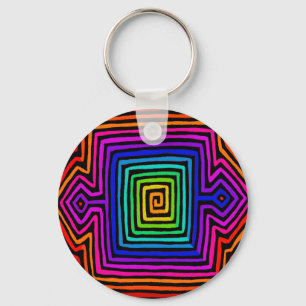 Llavero Rainbow Kuna Indian Mola