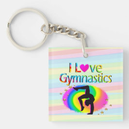 LLAVERO RAINBOW ME ENCANTAN LAS CADENAS CLAVE DE GIMNASIA