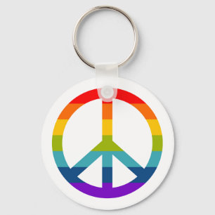Llavero Rainbow Peace Sign