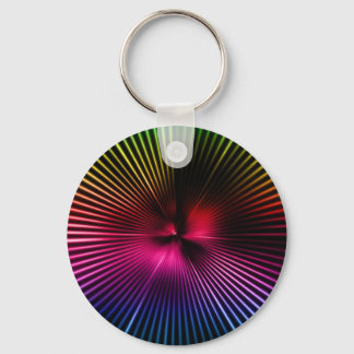 Llavero Rainbow Radial Burst Abstract