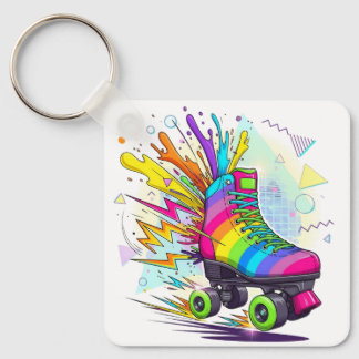 Llavero Rainbow roller skates 