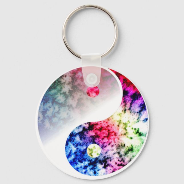 Llavero Rainbow Yin Yang (Anverso)
