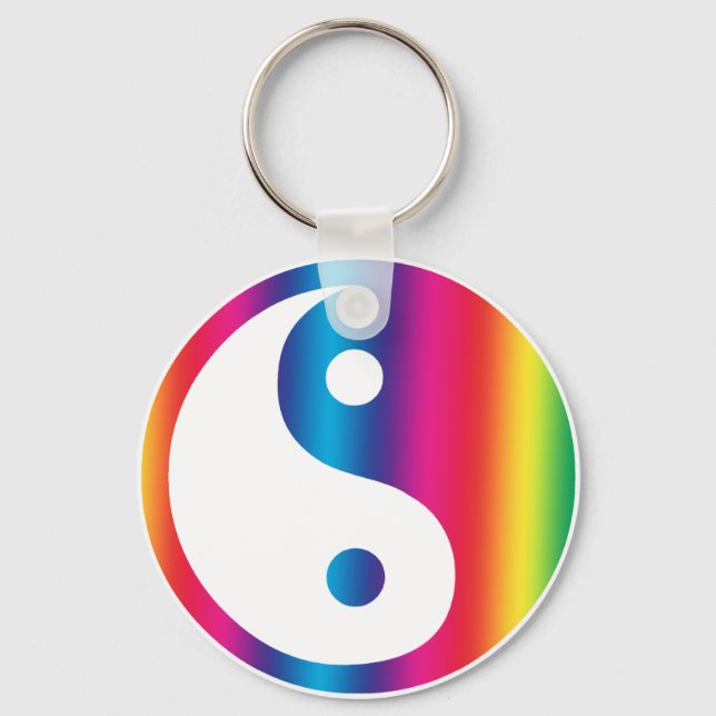 Llavero Rainbow Yin Yang Keychain (Anverso)