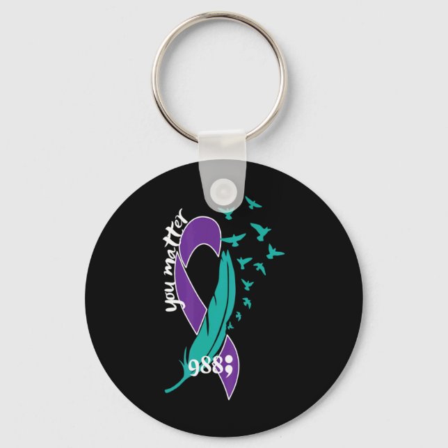 Llavero Rainbow You 988 Suicide Prevention Awarenes  (Anverso)