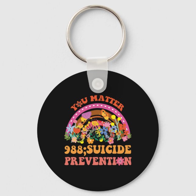 Llavero Rainbow You Problem 988 Suicide Prevention Awarene (Anverso)