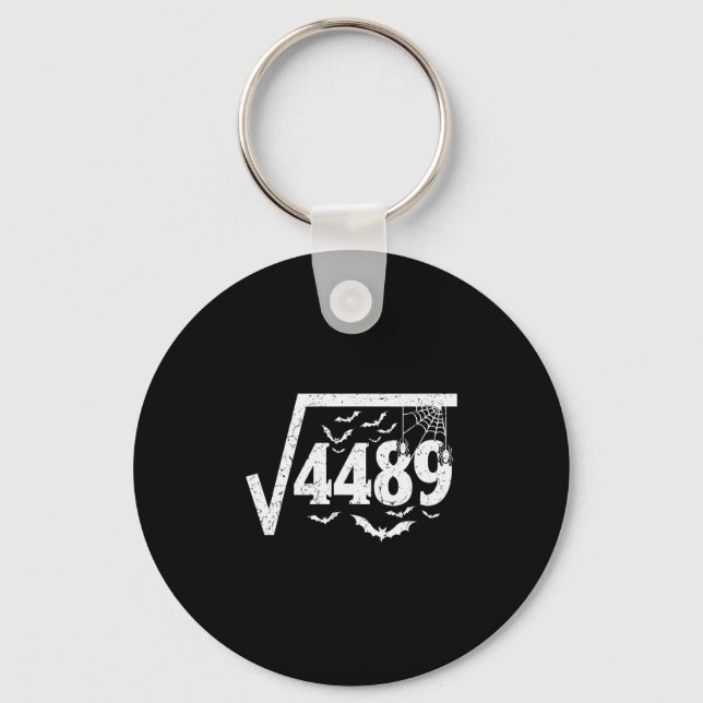 Llavero Raíz Cuadrada 4489 Funny Halloween Meme 67 Math Te (Anverso)