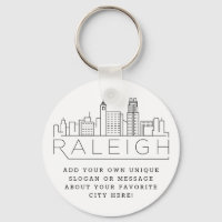 Raleigh, línea estilizada NC | Lema Personalizado