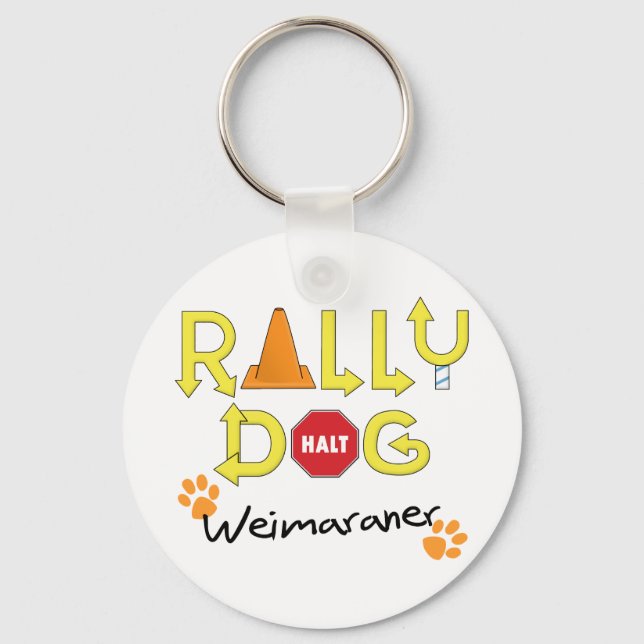 Llavero Rally de Weimaraner (Anverso)
